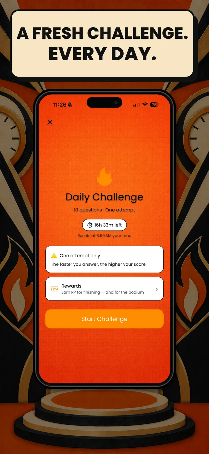 A fresh Daily Challenge every day